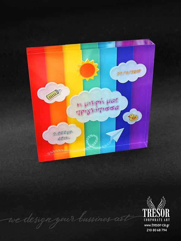 Tresor Corporate Art Αναμνηστικό προσωποποιημένο βραβείο Δώρο από πολλά χρώματα πλεξιγκλάς Plexiglas με χάραξη laser router εκτύπωση UV Βραβεία Εθιμοτυπικά